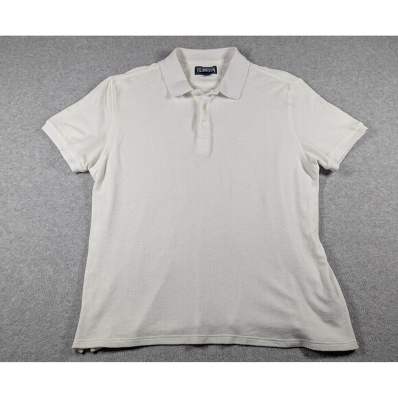 Vilebrequin Men Shirt XXL Terry Cloth Polo Ribbed Collar Tailored Fit‎ Logo - Picture 1 of 14